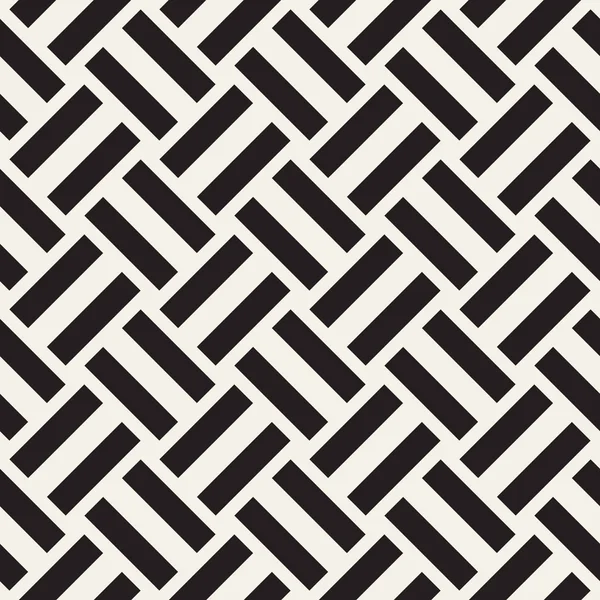 Repeating Geometric Stripes Tiling. Vector Seamless Monochrome Pattern — Stock Vector