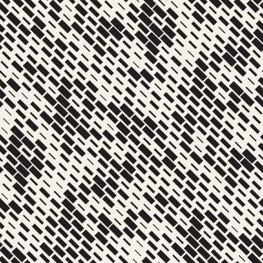Vektör sorunsuz siyah ve beyaz düzensiz çizgi dikdörtgen ızgara desen. Trendy tek renkli doku.