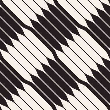 Dalgalı çizgiler vektör seamless modeli. Retro dalgalı doku. Geometrik çizgiler tek renkli tasarım.