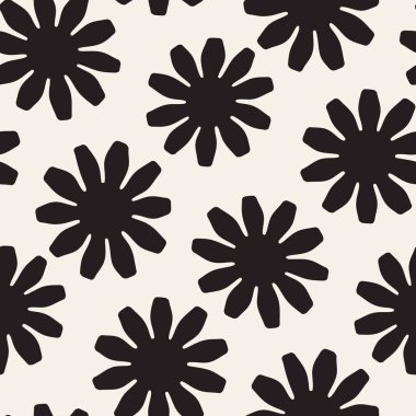 Vektör Dikişsiz serbest desen. Arka plan çiçek fırça darbeleriyle. Elle çizilmiş doku