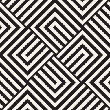 Geometrik yinelenen döşeme çizgili. Vektör Dikişsiz tek renkli desen