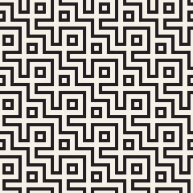 Labirent karışık satırları çağdaş grafik. Geometrik arka plan tasarlamak. Vektör Seamless Modeli.