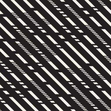 Siyah ve beyaz çizgiler desen kesik. Modern soyut vektör sorunsuz arka plan