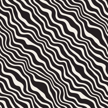 Dalgalı dalgalanma elle çizilmiş çizgiler. Geometrik arka plan tasarlamak. Vektör Seamless Modeli.