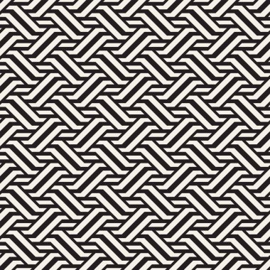 Vektör Seamless modeli. Modern şık titreşim satırları doku. Geometrik çizgili süsleme.