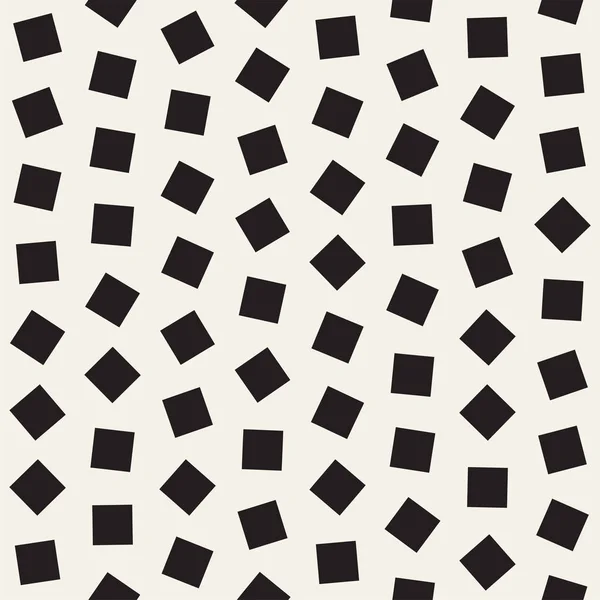 Formas geométricas dispersas. Padrão preto e branco sem costura vetorial — Vetor de Stock