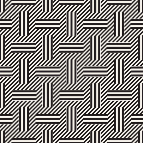 Vektor Nahtlose Muster Moderne Stilvolle Verflechtung Linien Textur Geometrisch Gestreiftes — Stockvektor