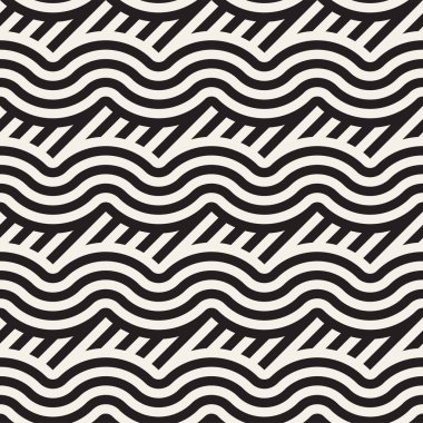 Dikişsiz tek renkli geometrik desen. Geometrik arka plan. Satırları yazdırma şık vektör yuvarlak