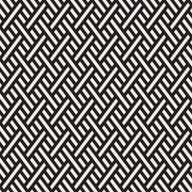 Çizgili kafes ile soyut geometrik desen. Sorunsuz vektör arka plan. Tek renkli şık doku.