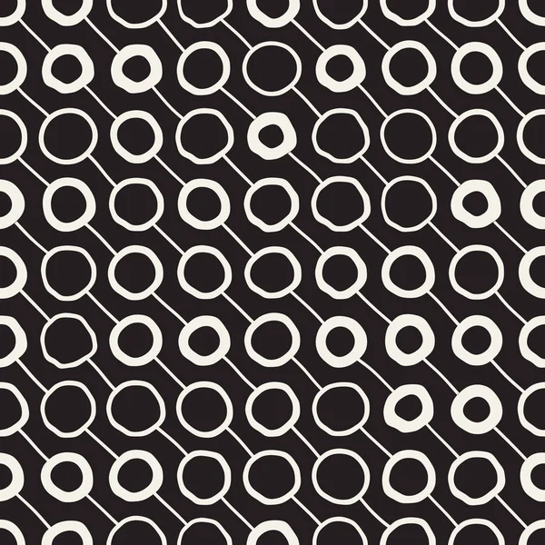 Vektor nahtlose kindliche Muster. monochrom handgezeichnete geometrische Formen Textur — Stockvektor