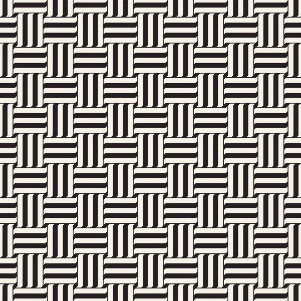 Vector naadloze patroon. Moderne stijlvolle dooreengevlochten lijnen textuur. Geometrische gestreepte Ornament. — Stockvector