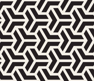 Vektör sorunsuz siyah ve beyaz geometrik ızgara desen