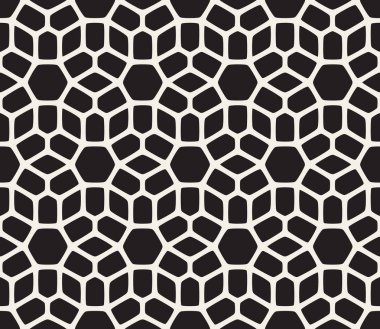 Vektör sorunsuz siyah ve beyaz yuvarlak dantel modeli