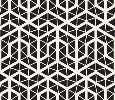Vektör sorunsuz siyah ve beyaz geometrik ızgara desen