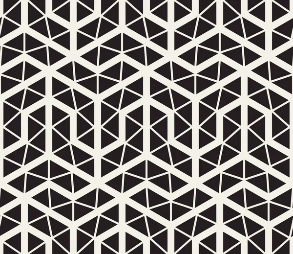 Vektor nahtloses geometrisches Schwarz-Weiß-Gittermuster — Stockvektor