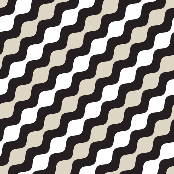 Vektör kesintisiz geometrik desen. Tek renkli dalgalı çizgiler. Zarif dalgalanma çizgili