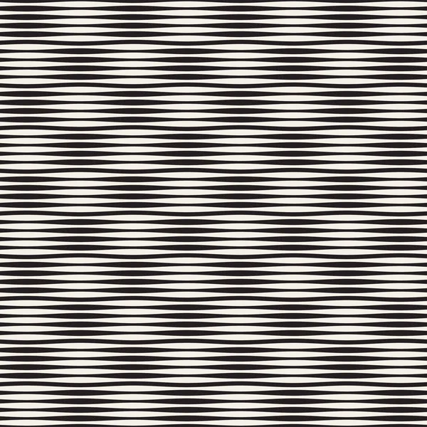 Golvende strepen vector naadloze patroon. Retro golvende patroon. Monochroom ontwerp van geometrische lijnen. — Stockvector