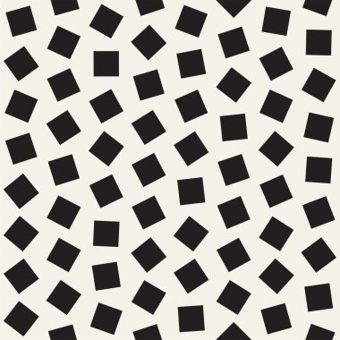 Geometrik şekiller dağınık. Vektör sorunsuz siyah-beyaz desen