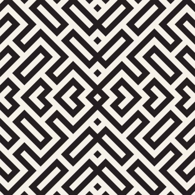 Labirent karışık satırları çağdaş grafik. Geometrik arka plan tasarlamak. Vektör Seamless Modeli.