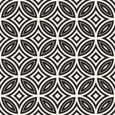 Vektör kesintisiz geometrik yuvarlak hatları desen. Geometrik arka plan tasarlamak