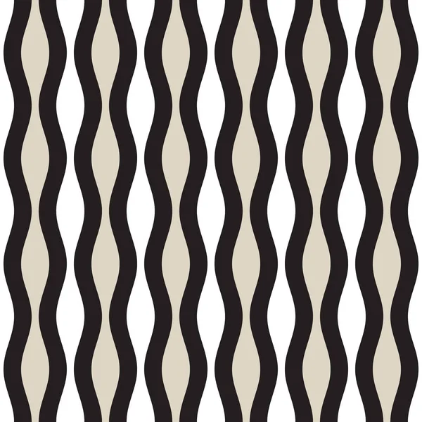 Vektor nahtlose geometrische Muster. monochrom gewellte Linien. Elegante Wellenstreifen — Stockvektor