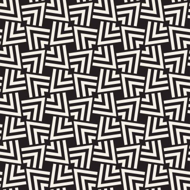 Geometrik süsleme ile çizgili edikula. Vektör Dikişsiz tek renkli desen