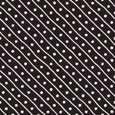 Vektör Seamless modeli. Fırça hatları ile arka plan. Tek renkli elle çizilmiş geometrik şekiller doku