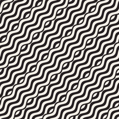 Dalgalı çizgilerle soyut geometrik desen. Titreşimli görüntüyü çizgili tasarım yuvarlanır. Sorunsuz vektör arka plan.