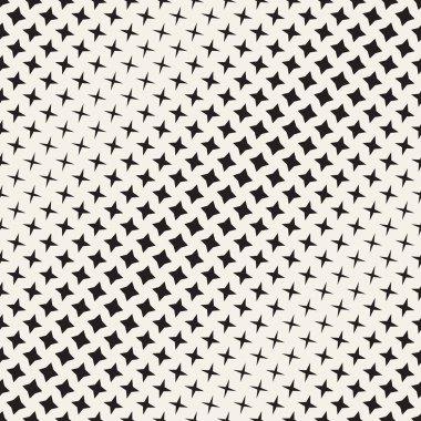 Geometrik sorunsuz yıldız şekiller desen. Yarı ton Gradient etkisi. Şık vektör çizim