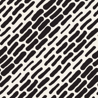 Arka arka plan ile yuvarlak fırça darbeleri. Doodle vektör Seamless Modeli.