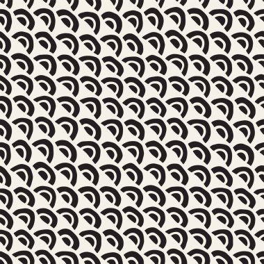 Kemerler ile siyah beyaz minimalist seamless modeli. Basit elle çizilmiş doku. Vektör arka plan yuvarlak Inky hatları ile