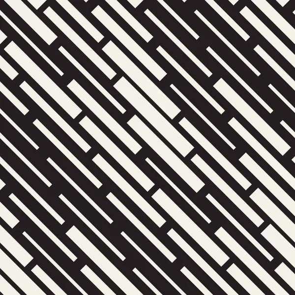 Padrão de grade de retângulos de traço irregular preto e branco sem costura vetorial. Projeto de fundo geométrico abstrato — Vetor de Stock