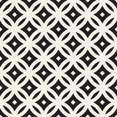 Vektör kesintisiz geometrik yuvarlak hatları desen. Geometrik arka plan tasarlamak