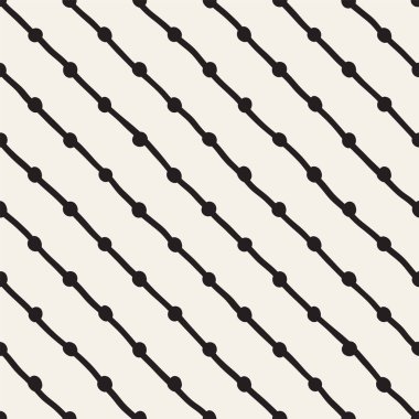 Vektör Seamless modeli. Fırça hatları ile arka plan. Tek renkli elle çizilmiş geometrik şekiller doku