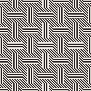 Vektör Seamless modeli. Modern şık titreşim satırları doku. Geometrik çizgili süsleme.