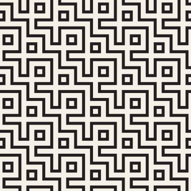 Labirent karışık satırları çağdaş grafik. Geometrik arka plan tasarlamak. Vektör Seamless Modeli.