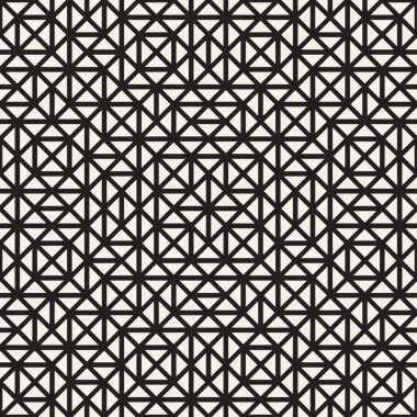 Simetrik çizgileri kafes ile geometrik etnik köken. Vektör soyut Seamless Modeli.