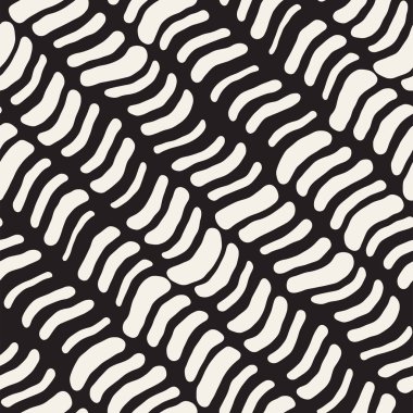 Arka arka plan ile yuvarlak fırça darbeleri. Doodle vektör Seamless Modeli.