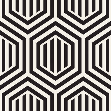 Vektör Seamless modeli. Yinelenen kafes arka plan. Doğrusal kılavuz çizgili altıgen elemanları.