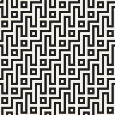 Labirent karışık satırları çağdaş grafik. Geometrik arka plan tasarlamak. Vektör Seamless Modeli.