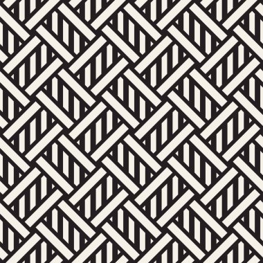 Vektör Seamless modeli. Modern şık titreşim satırları doku. Geometrik çizgili süsleme.