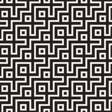 Labirent karışık satırları çağdaş grafik. Geometrik arka plan tasarlamak. Vektör Seamless Modeli.