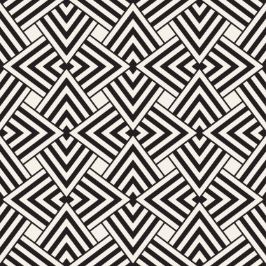 Geometrik süsleme ile çizgili edikula. Vektör Dikişsiz tek renkli desen