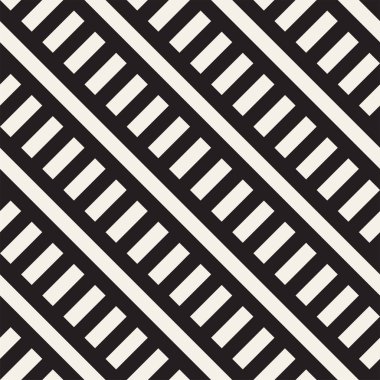 Paralel çizgiler titreşim. Vektör Dikişsiz tek renkli desen.