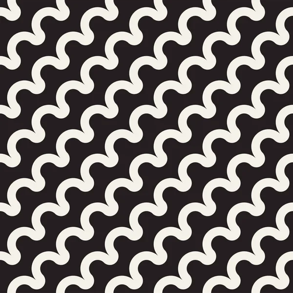 Seamless wavy lines pattern. Repeating vector texture. Stylish stripes background. Contemporary graphics with parallel waves. — Stock Vector