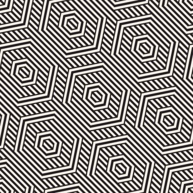 Vektör Seamless modeli. Yinelenen kafes arka plan. Doğrusal kılavuz çizgili altıgen elemanları.