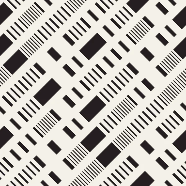 Schwarz Und Weiß Unregelmäßige Gestrichelte Linien Muster Moderne Abstrakte Vektor — Stockvektor
