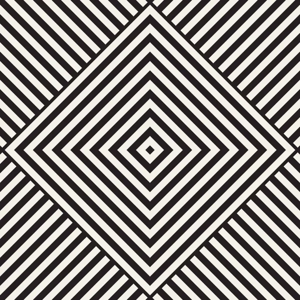 Repetir rayas geométricas de baldosas. Patrón monocromático sin costura vectorial — Archivo Imágenes Vectoriales