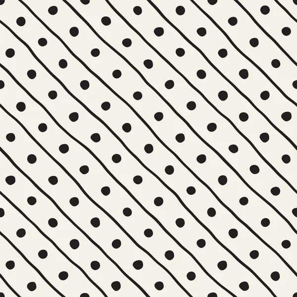 벡터 원활한 아이가 패턴입니다. 흑백 손으로 그린 도형 질감 — 스톡 벡터