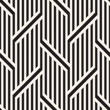 Vektör Seamless modeli. Modern şık titreşim satırları doku. Geometrik çizgili süsleme.